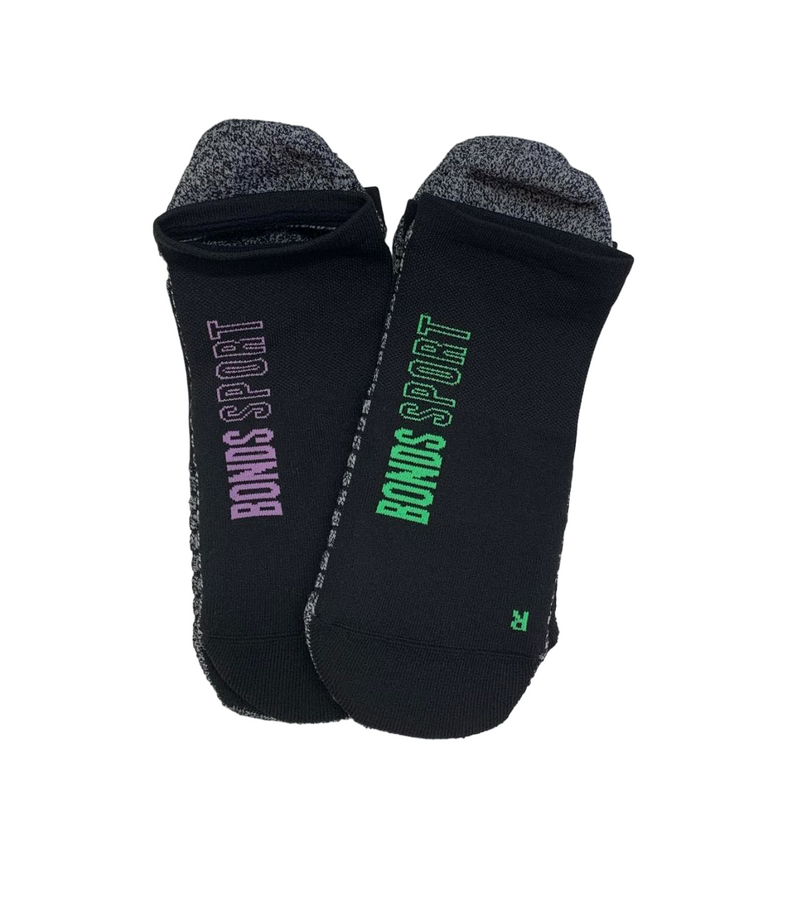 10 Pairs Womens Bonds No Show Sport Tech Socks Black Multi Footlets