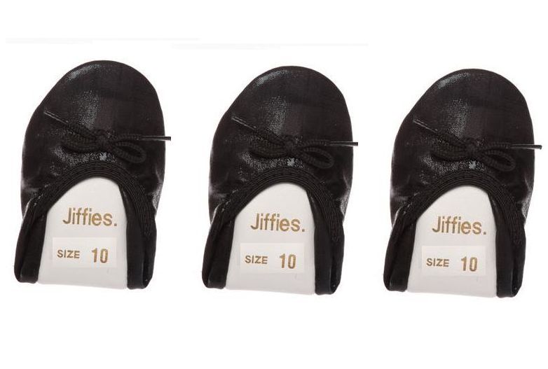 3 Pairs X Grosby Jiffies Girls Ballet Dance Slippers Shoes Black Gold Pink White