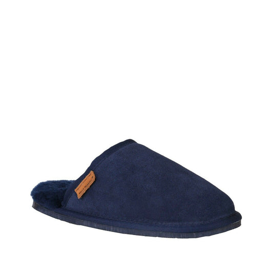 Mens Hush Puppies Sled Slippers Navy