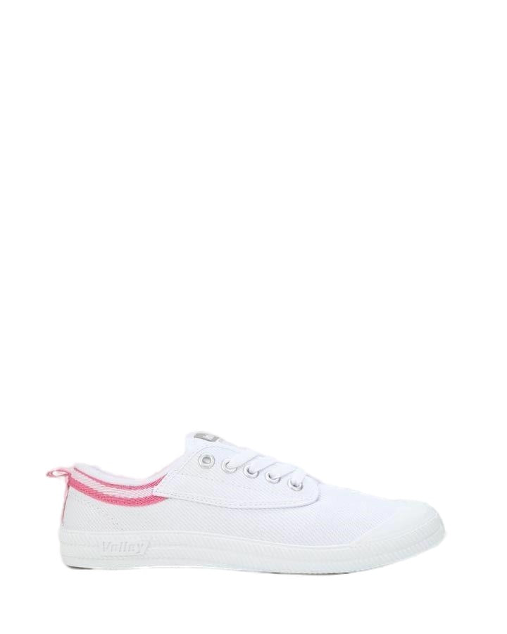 Dunlop Volleys Womens International Low Canvas Casual Shoes Lace White Pink
