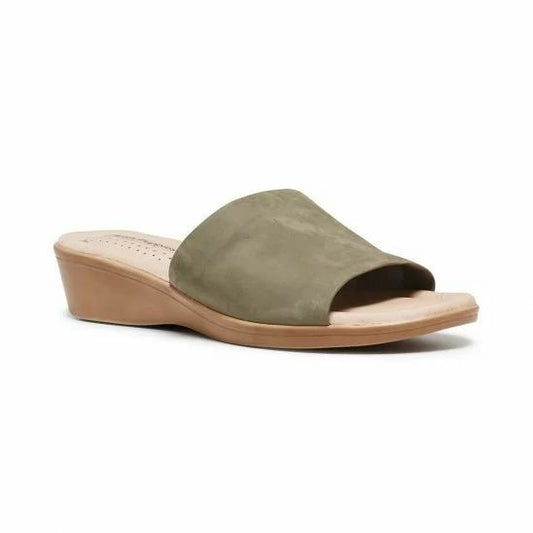 Womens Hush Puppies Coco Sandals Sage Nubuck