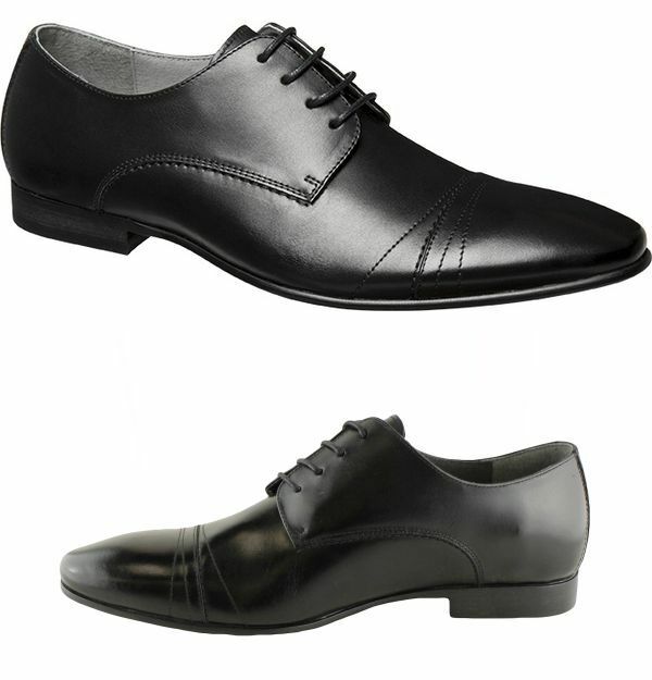 Mens Julius Marlow Yankee Black Leather Lace Up Work Dress Shoes
