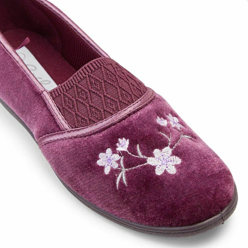 Womens Grosby Sasha Slippers Ladies Heather Shoes Slip On Flats