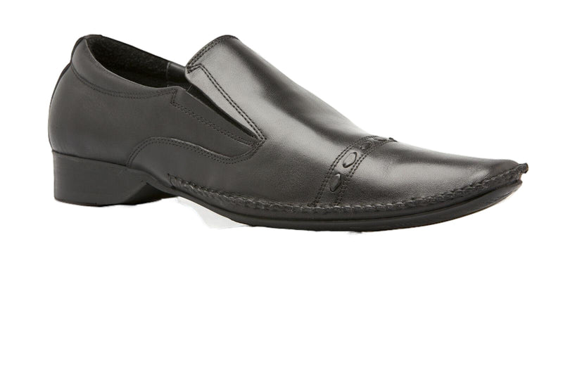 Mens Zasel Murphy Dress Black Leather Slip On Formal Casual Work Shoes