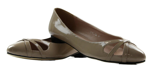 Womens Zasel Doris Flats Beige