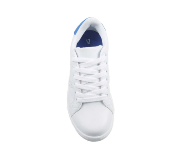 Kids Aerosport Strike Youth White Blue School Sneakers Trainers Runners Shoes