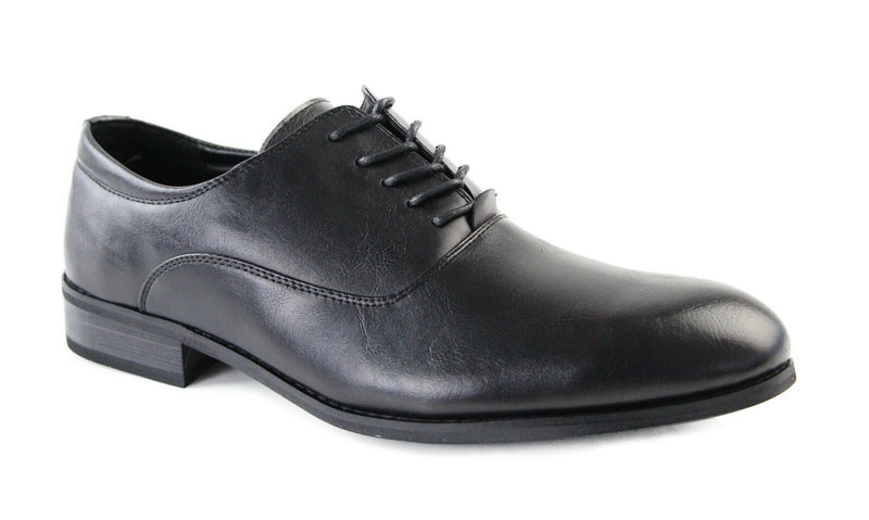 Zasel Ernie Black Lace Up Dress Work Mens Wedding Men Synthetic Leather Shoes