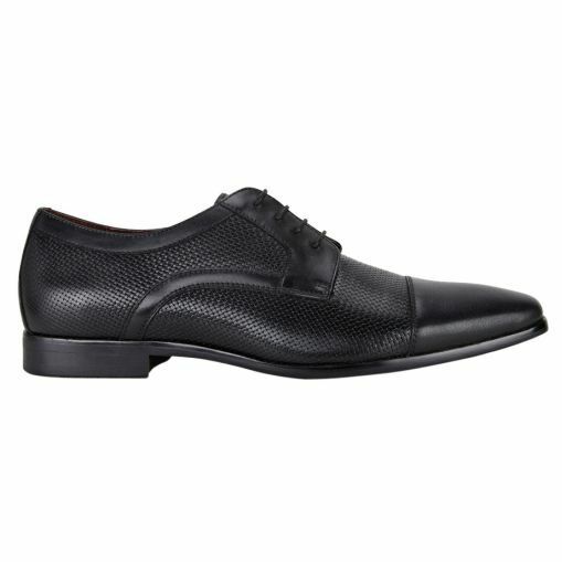 Mens Julius Marlow Jagger Black Leather Embossed Lace Up Work Dress Shoes
