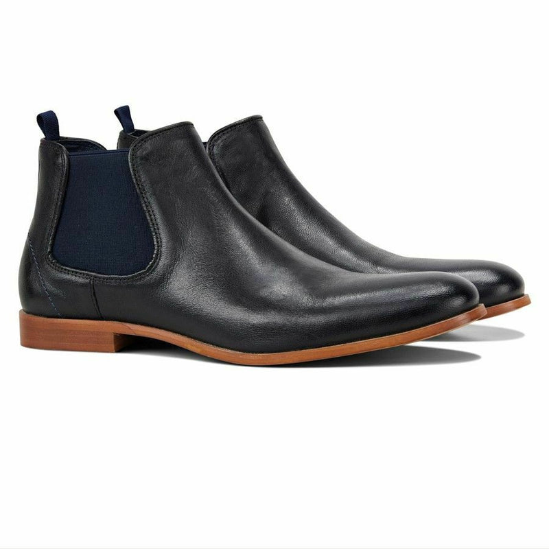 Julius Marlow Rebel Boots Black Pull On Leather Chelsea Work Shoes