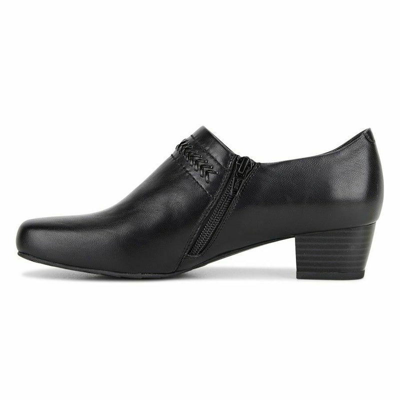 Hush Puppies Unbelievable Womens Heels Heel Casual Work Formal Black Zip Shoes
