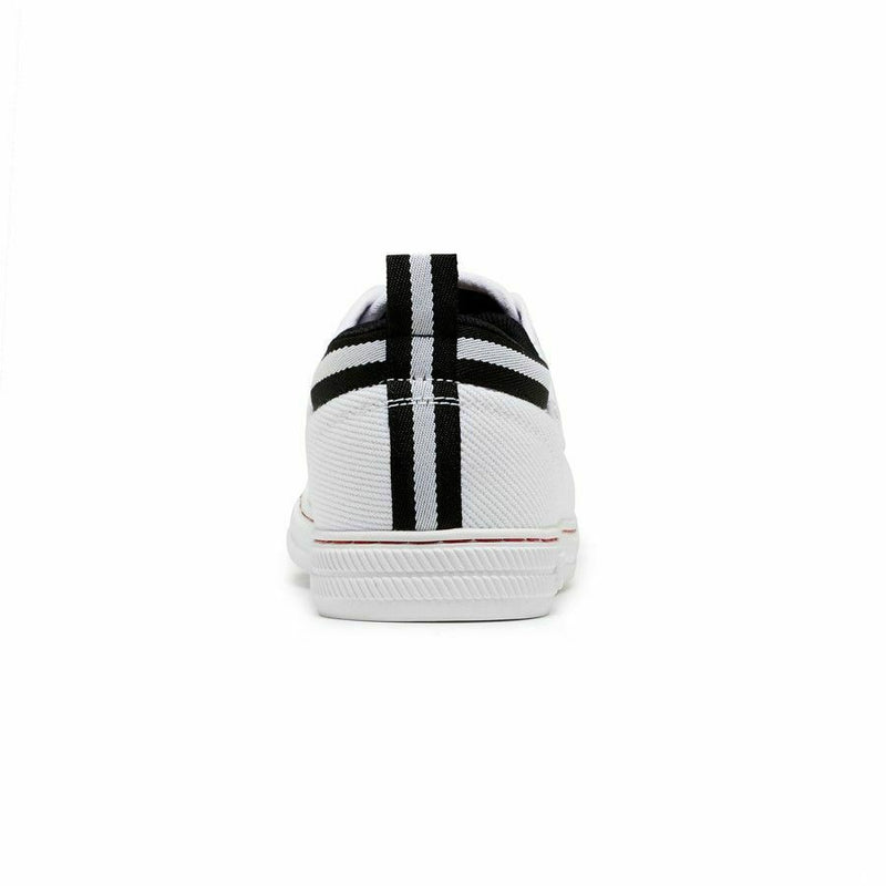 Volley Safety Steel Cap Mens Toe Caps Volleys Work Lace Shoes - White/ Black