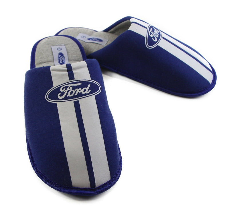 Ford Mens Grosby Scuff Blue Slippers Slip On Home Slipper