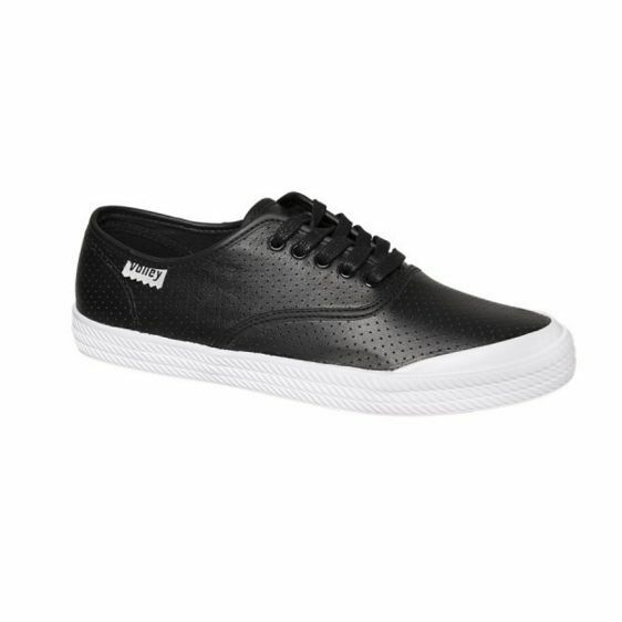 Mens Volley O.C Perforated Leather Volleys Sneakers Casual Black Grey Shoes