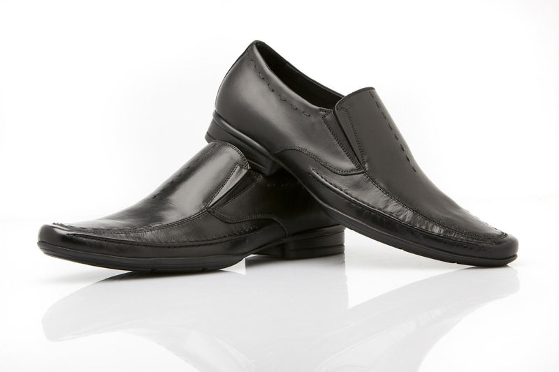 Mens Zasel Yask Dress Black Leather Loafers Dress Formal Shoes