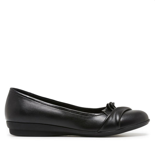 Womens Grosby Evie Flats Black