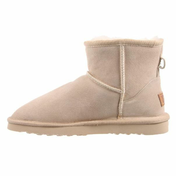 Ugg Boots Suede Womens Leather Sheepskin Grosby Jillaroo Beige Slippers