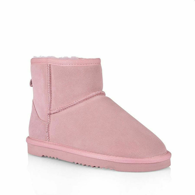 Ugg Boots Suede Womens Leather Sheepskin Grosby Jillaroo Slippers Pink