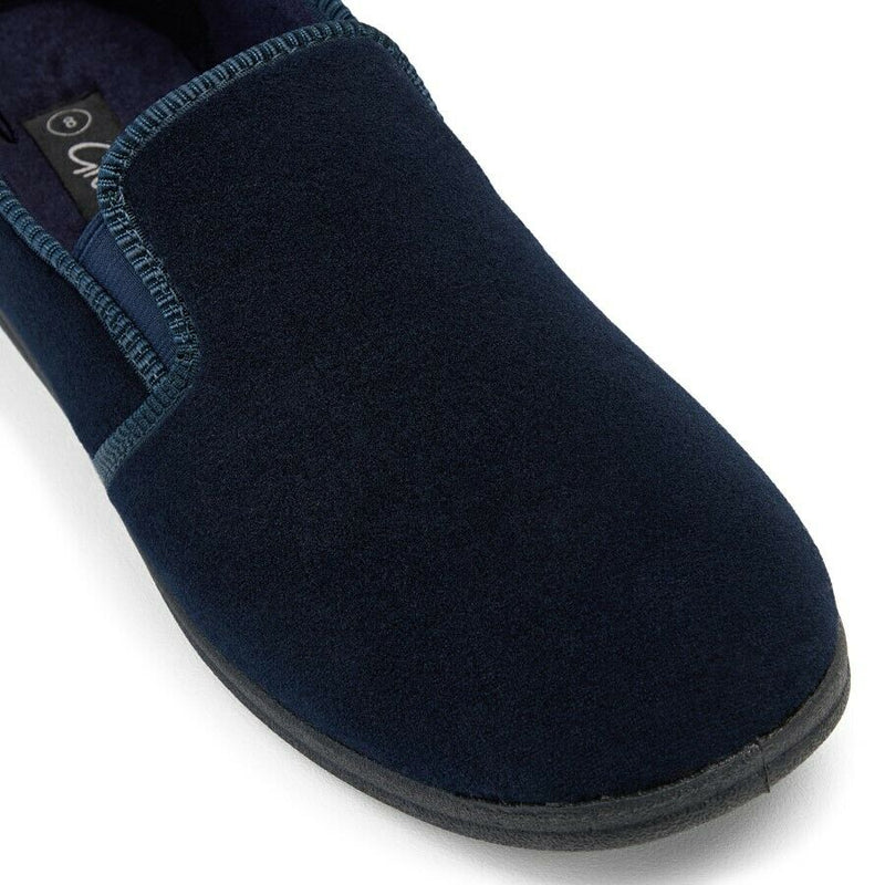 Grosby Percy Slippers Mens Casual Slip On Moccasins Navy Shoes