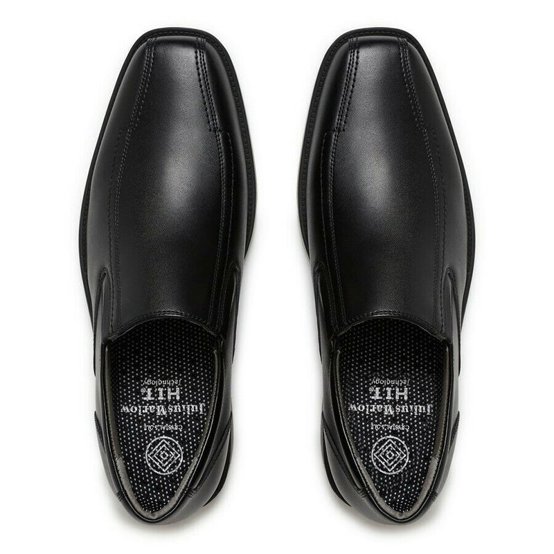Mens Julius Marlow Melbourne Black Leather Slip On Shoes Work Formal Shoe
