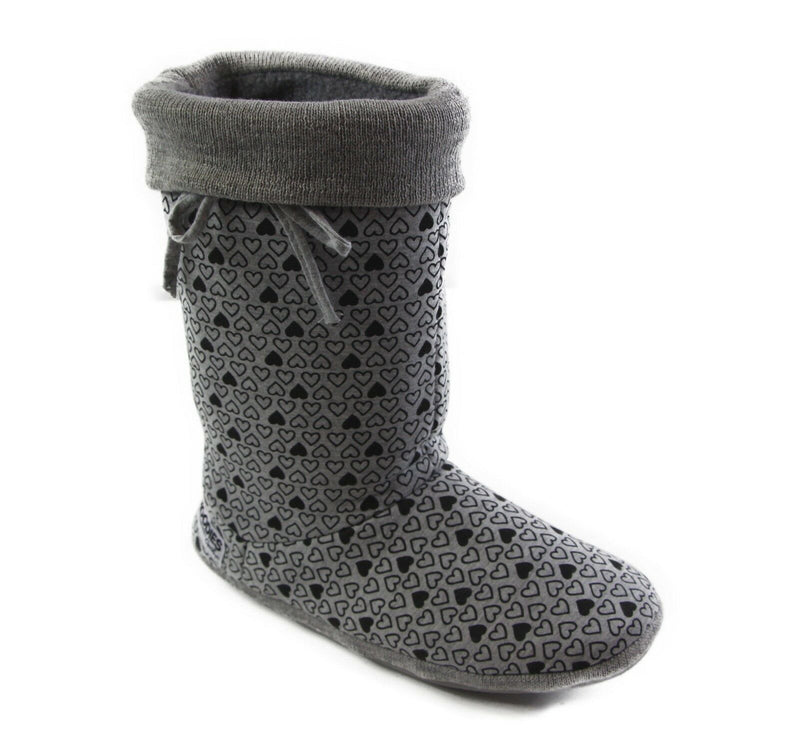 Womens Grosby Hearts Hoodies Boots Grey Black Slippers Ugg Boot Shoes S M L Xl