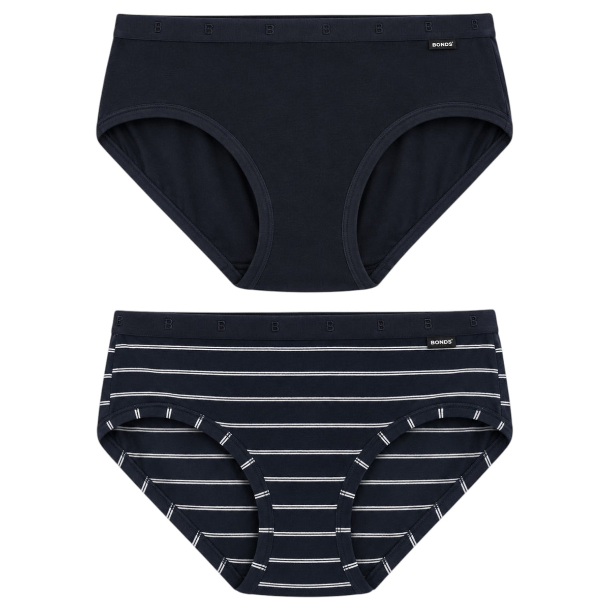 6 Pack Womens Bonds Comfy Midi Briefs Underwear Black