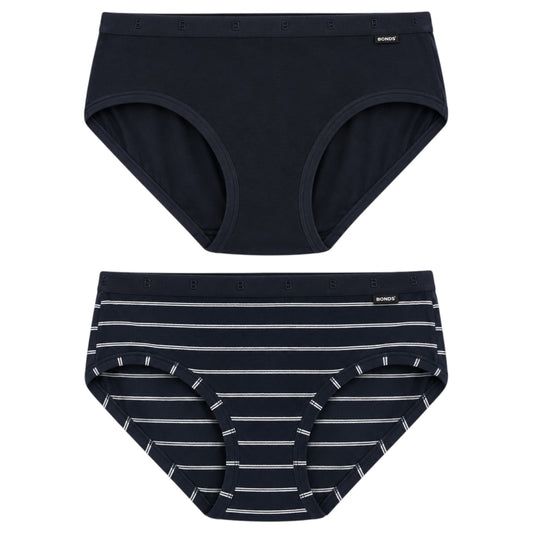6 Pack Womens Bonds Comfy Midi Briefs Underwear Black