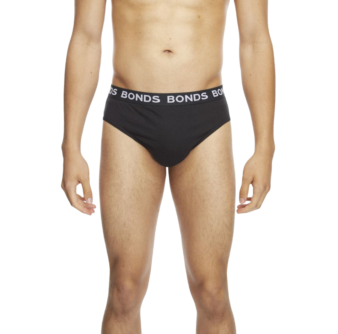 4 Pack Mens Bonds Hipster Briefs Underwear Black with Black/Light Blue/Blue Band