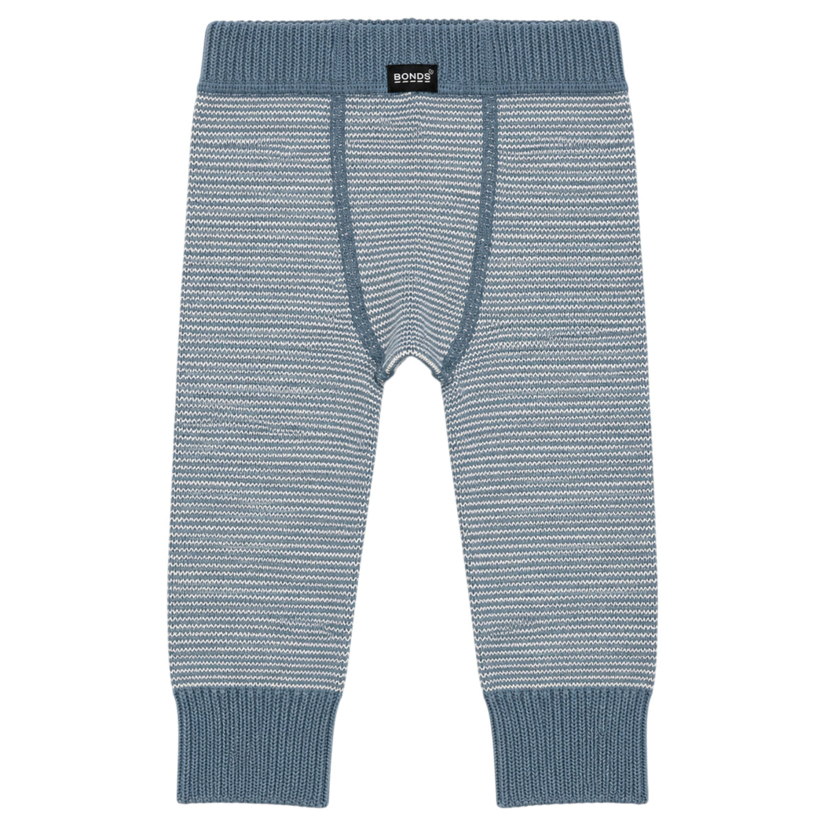 Unisex Kids Bonds Baby Cotton Knit Leggings Blue