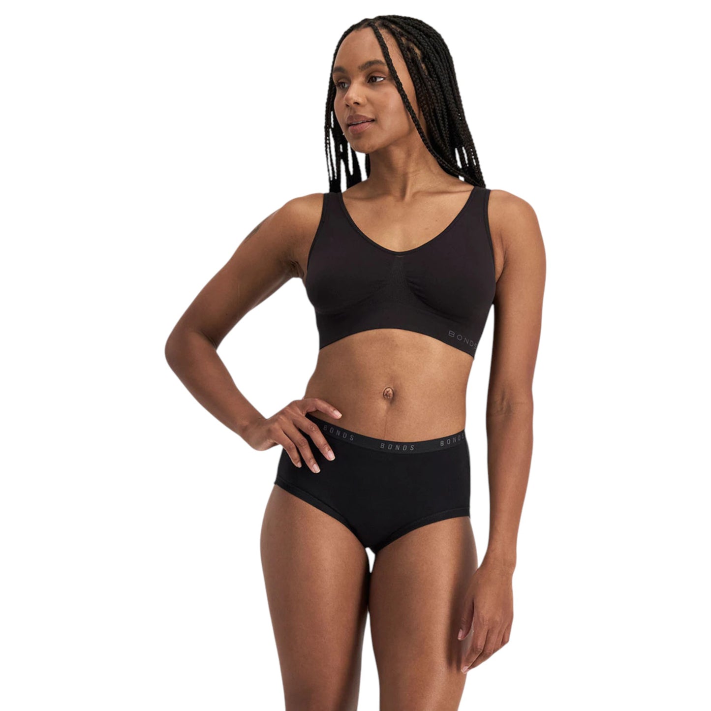 Womens Bonds Comfy Seamless Crop Bra Black