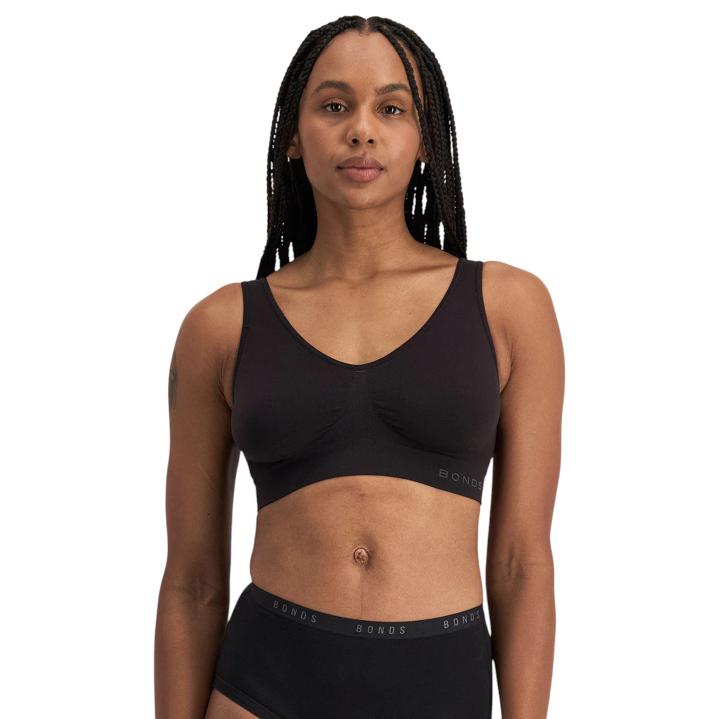 Womens Bonds Comfy Seamless Crop Bra Black