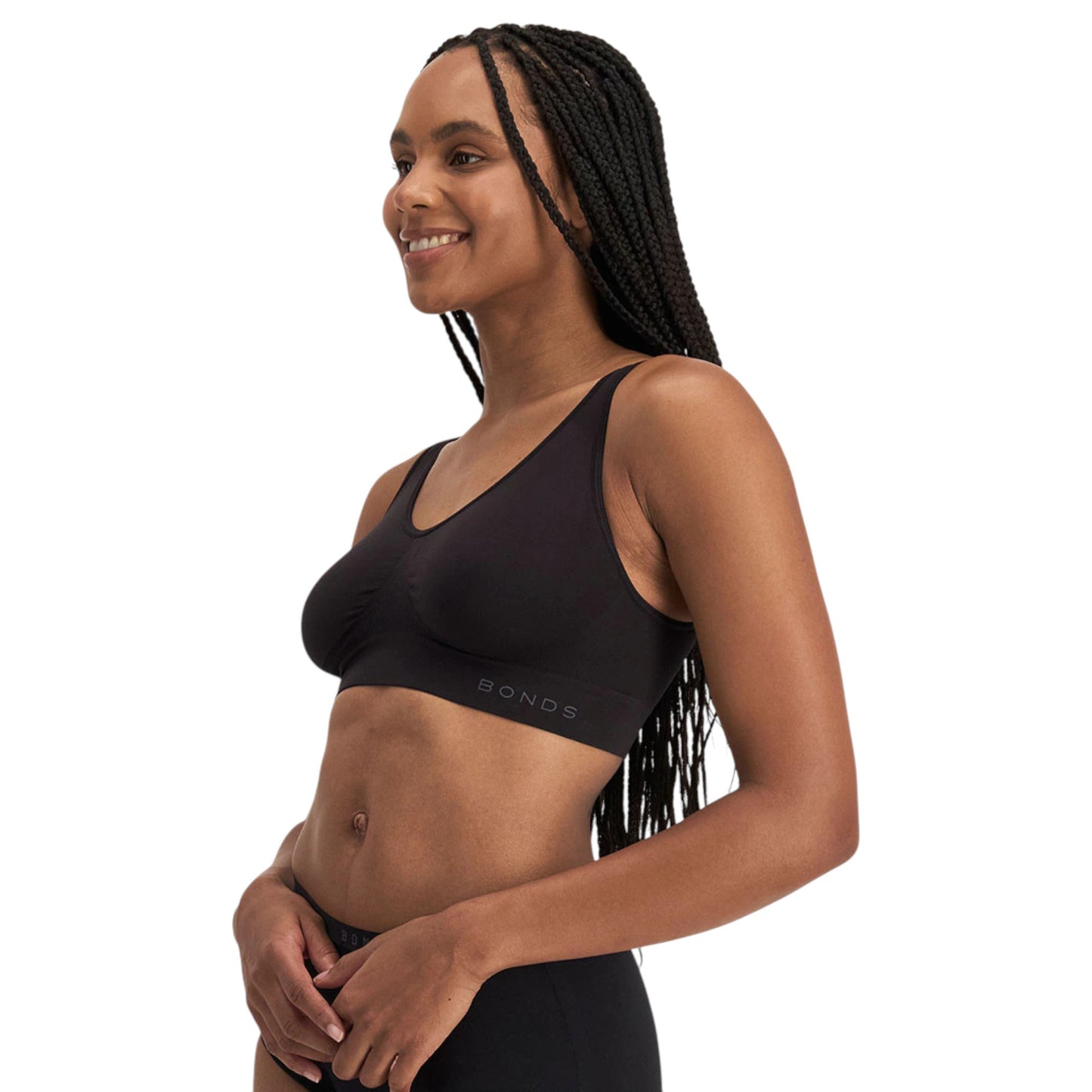 Womens Bonds Comfy Seamless Crop Bra Black