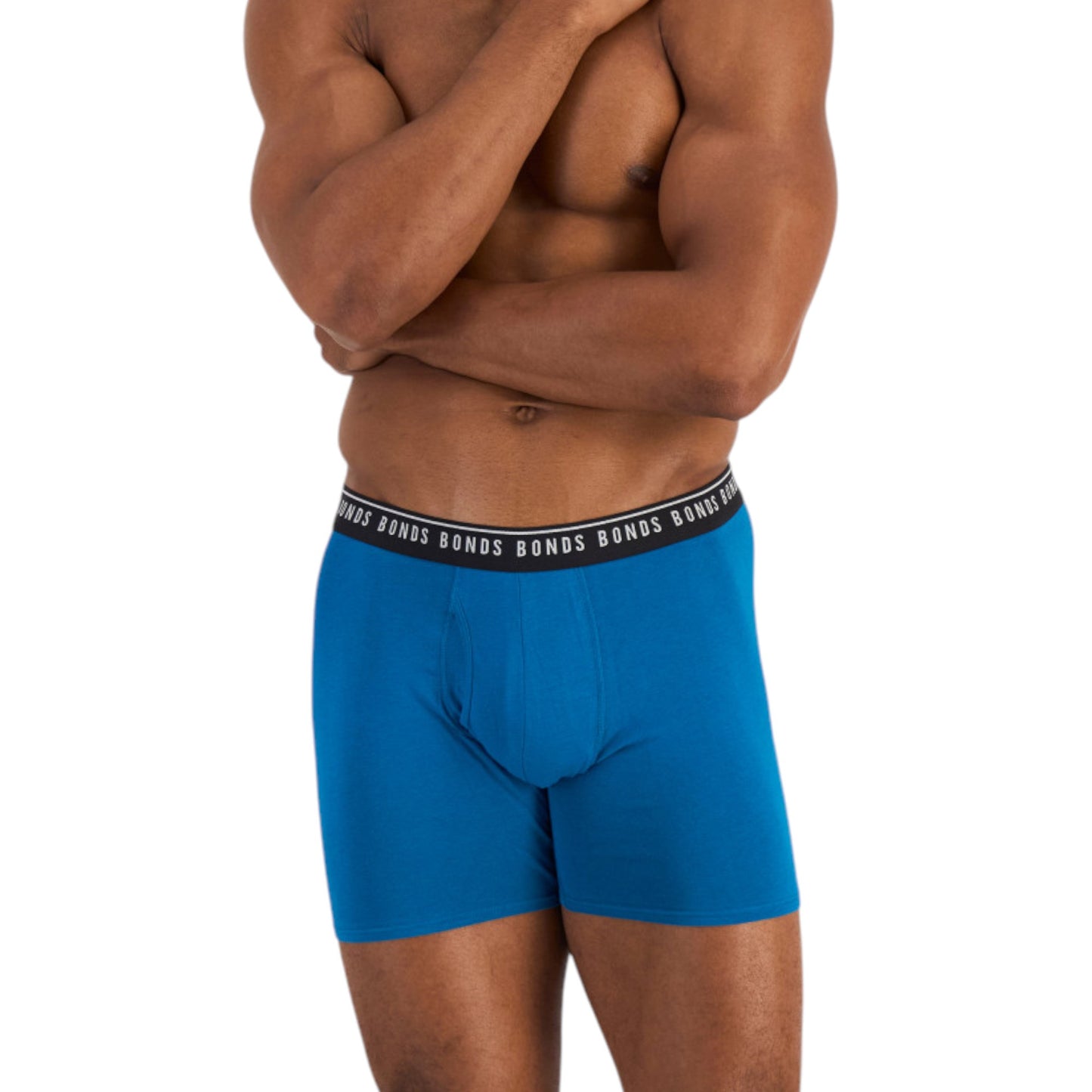 3 Pack Mens Bonds Cotton Stretch Trunks Underwear Black/Blue