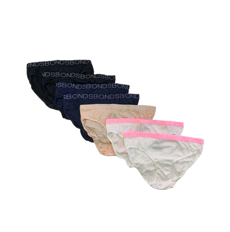 Bonds Girls Bikini 7 Pack Underwear Kids Multi Coloured Briefs