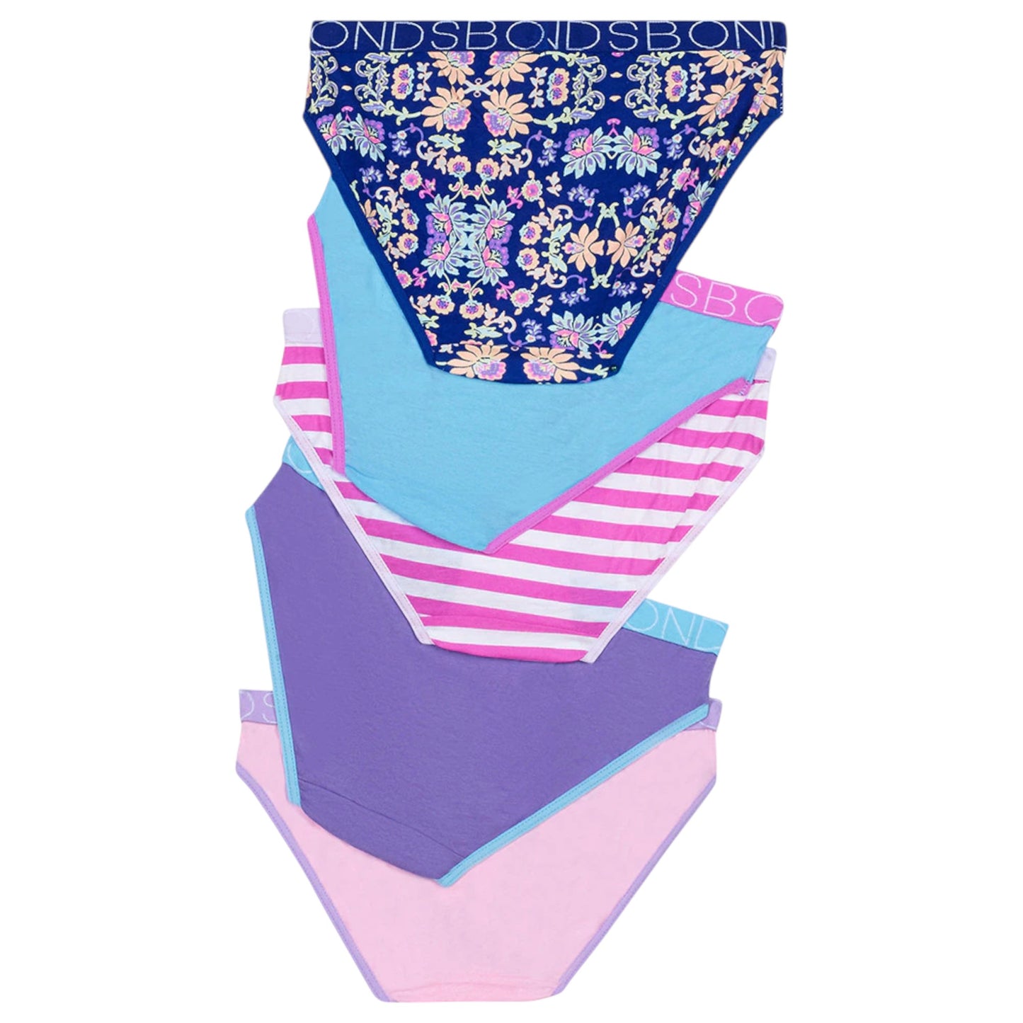 5 Pack Kids Girls Bonds  Underwear Multi