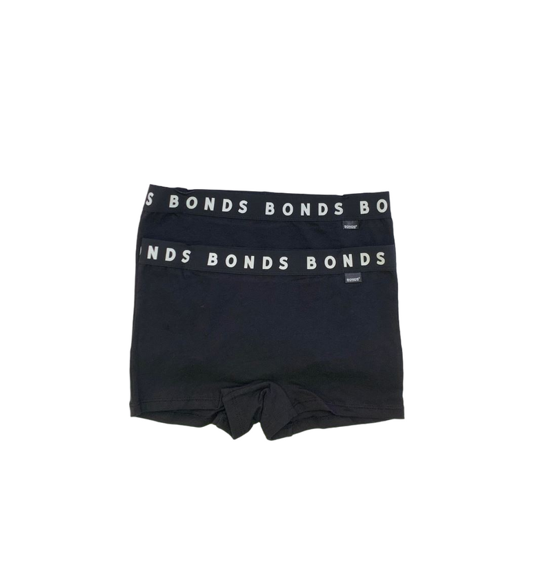10 x Bonds Girls Stretchies Shortie Bottoms Kids Black Shorts