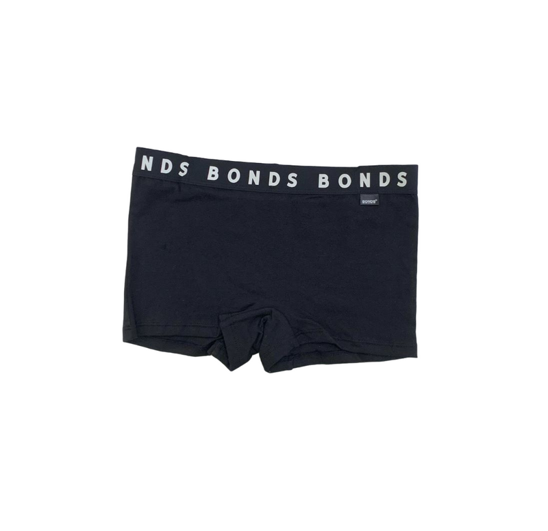 10 x Bonds Girls Stretchies Shortie Bottoms Kids Black Shorts