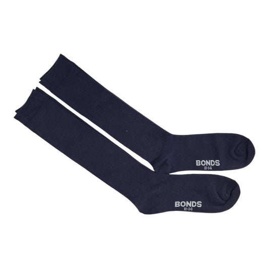 2 Pack Unisex Kids Bonds Knee High Knee High Socks Navy