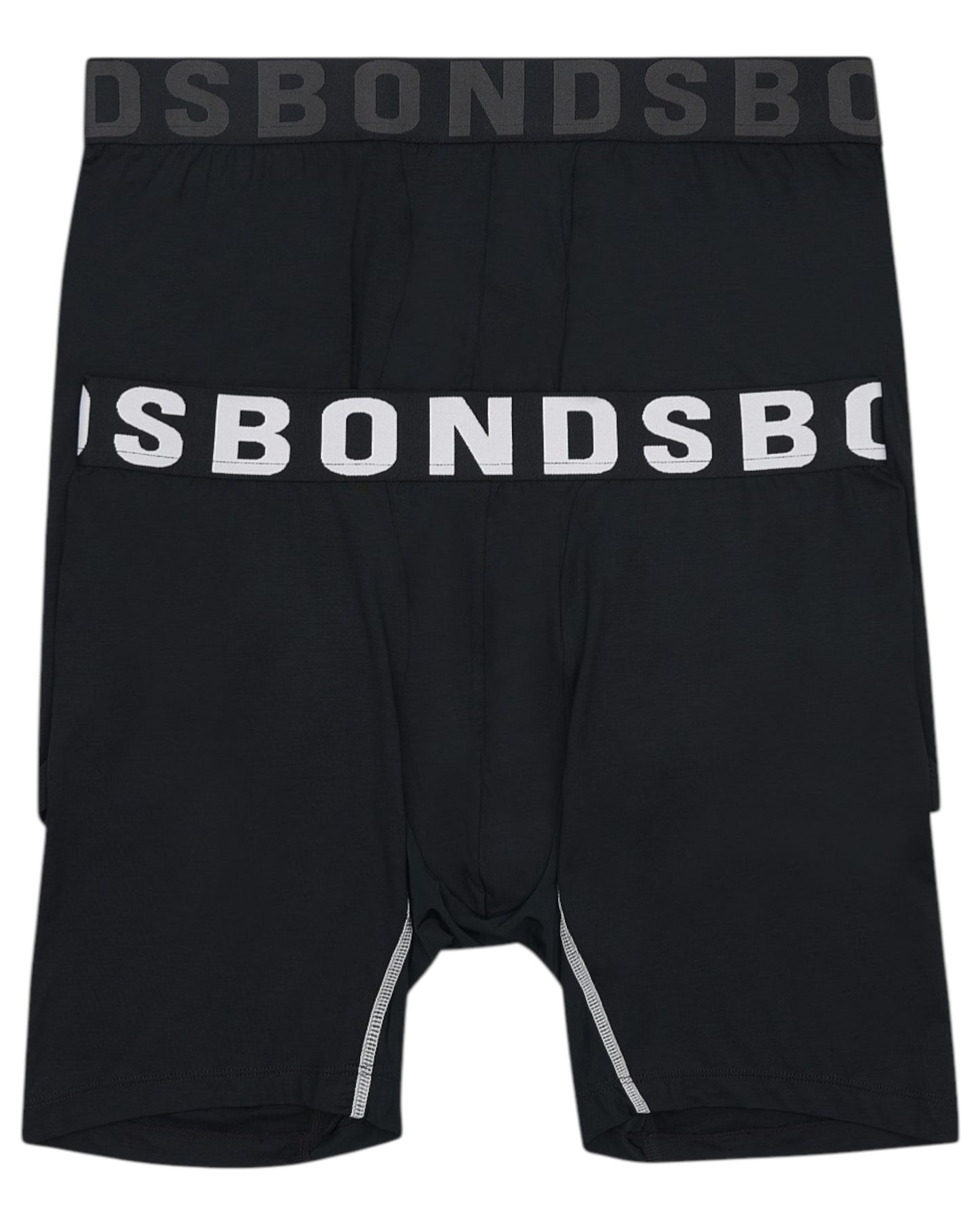 2 Pack Mens Bonds Chafe Off Trunks Underwear Black