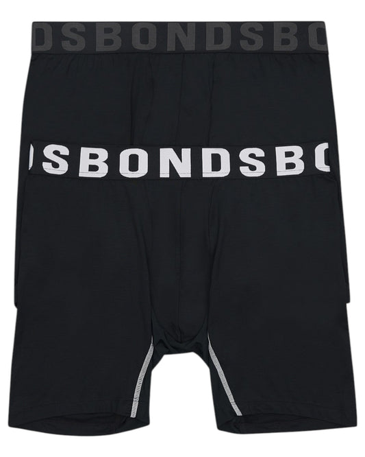 6 Pack Mens Bonds Chafe Off Trunks Underwear Black