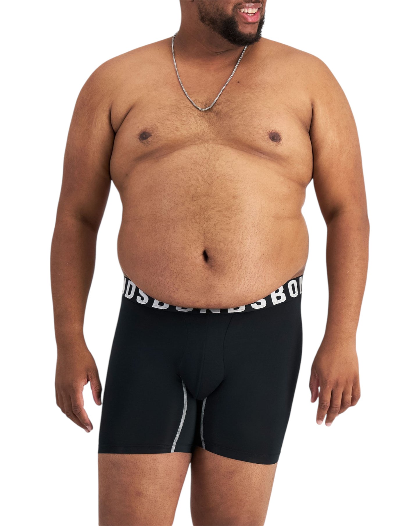 2 Pack Mens Bonds Chafe Off Trunks Underwear Black