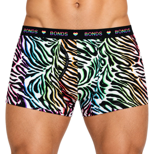 Mens Bonds Guyfront Trunks Underwear Black Multi