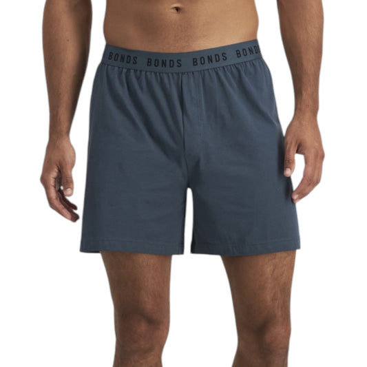 Mens Bonds Sleep Cotton Shorts Navy