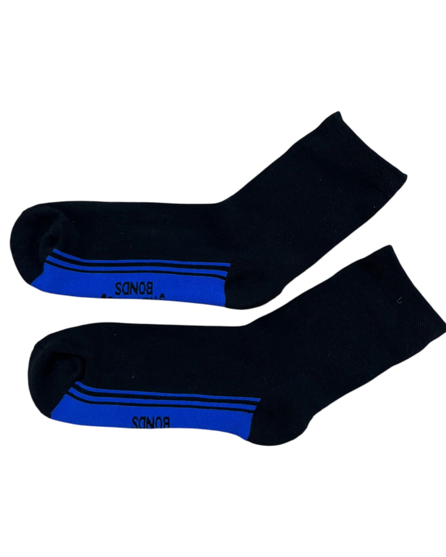 12 Pack Mens Bonds Stretchables Cushioned Quarter Crew Socks Black