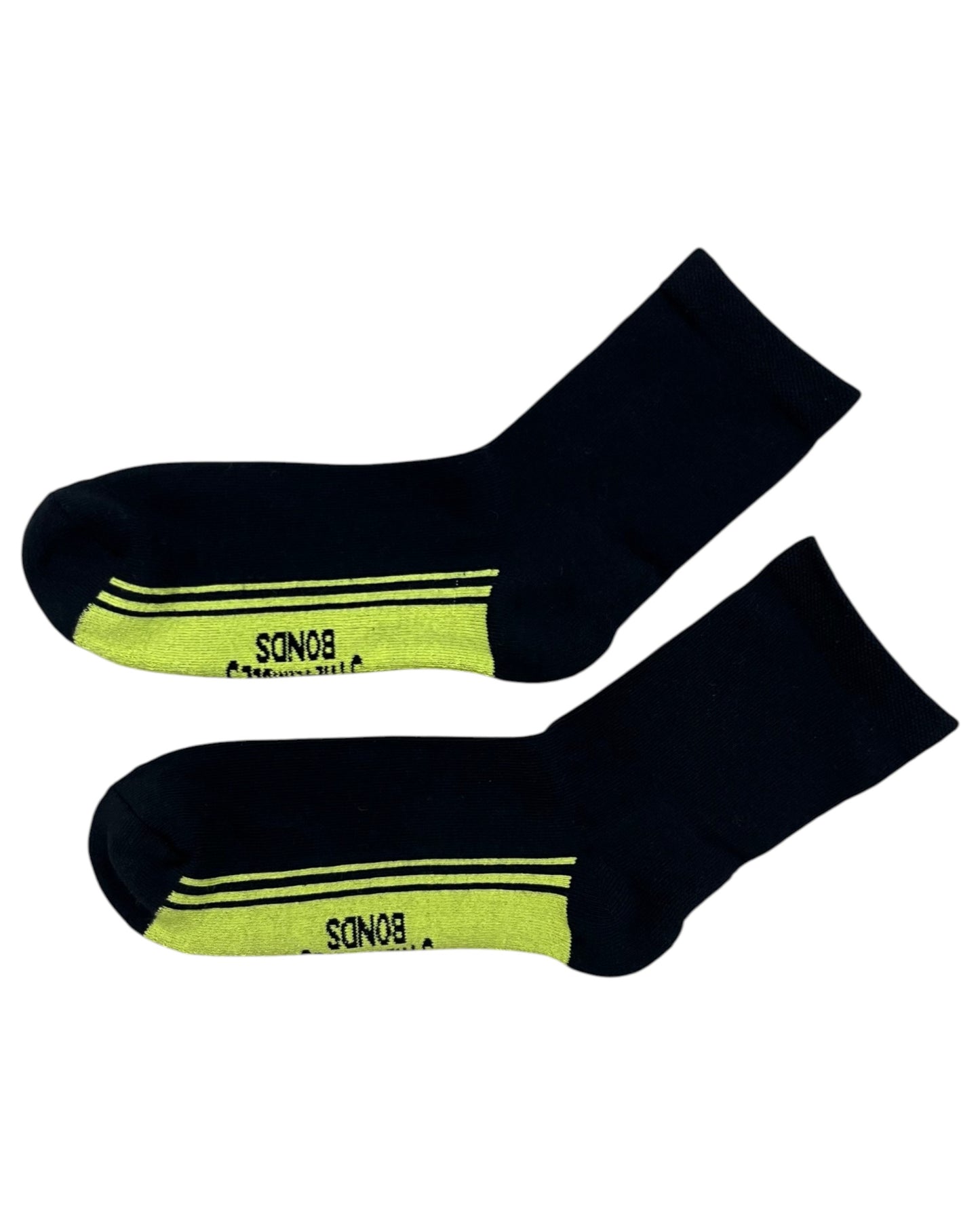 12 Pack Mens Bonds Stretchables Cushioned Quarter Crew Socks Black
