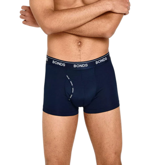 Mens Bonds Microfibre Guyfront Trunks Underwear Navy