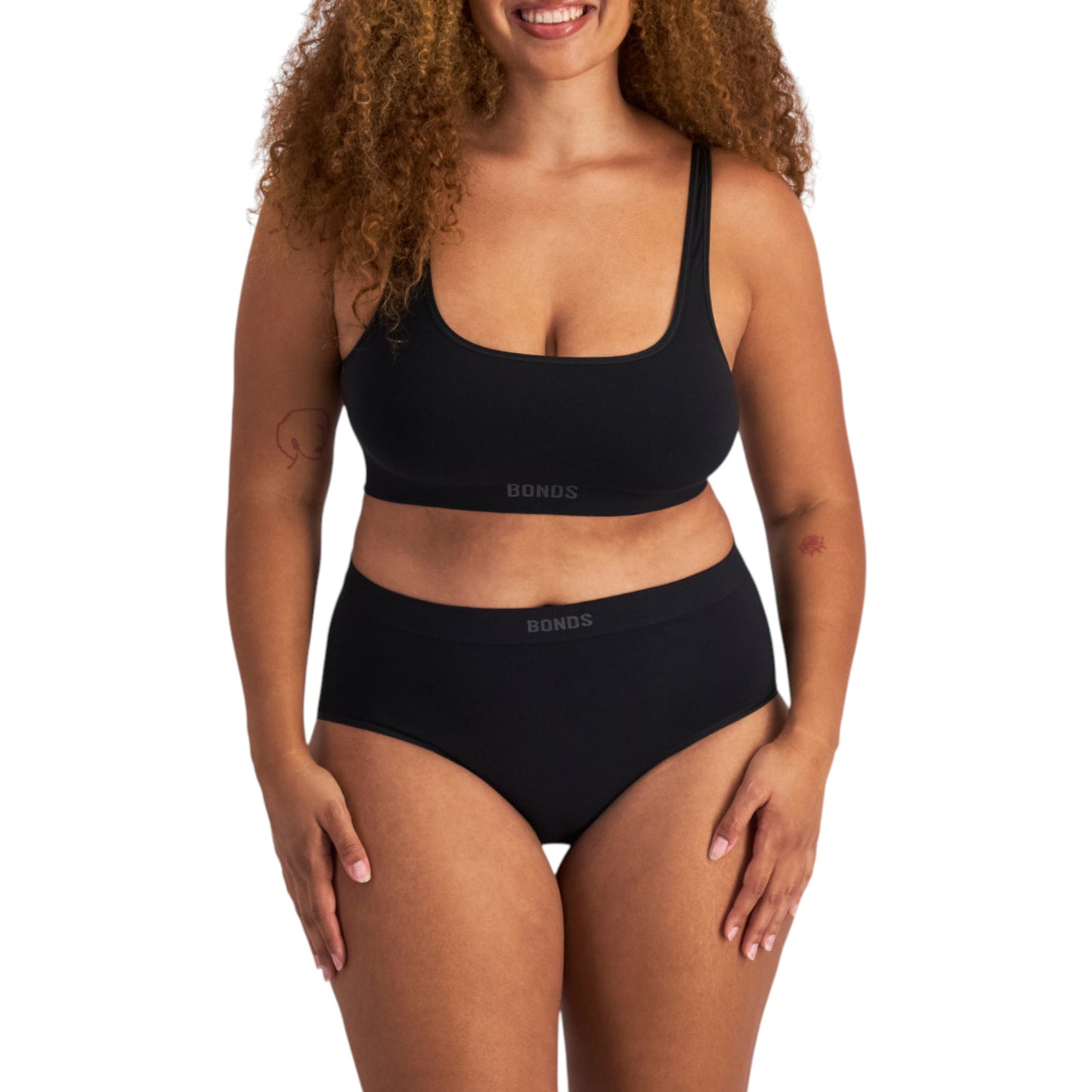 6 Pack Womens Bonds Bases Viscose Bamboo Seamless Full Briefs Underwear Black