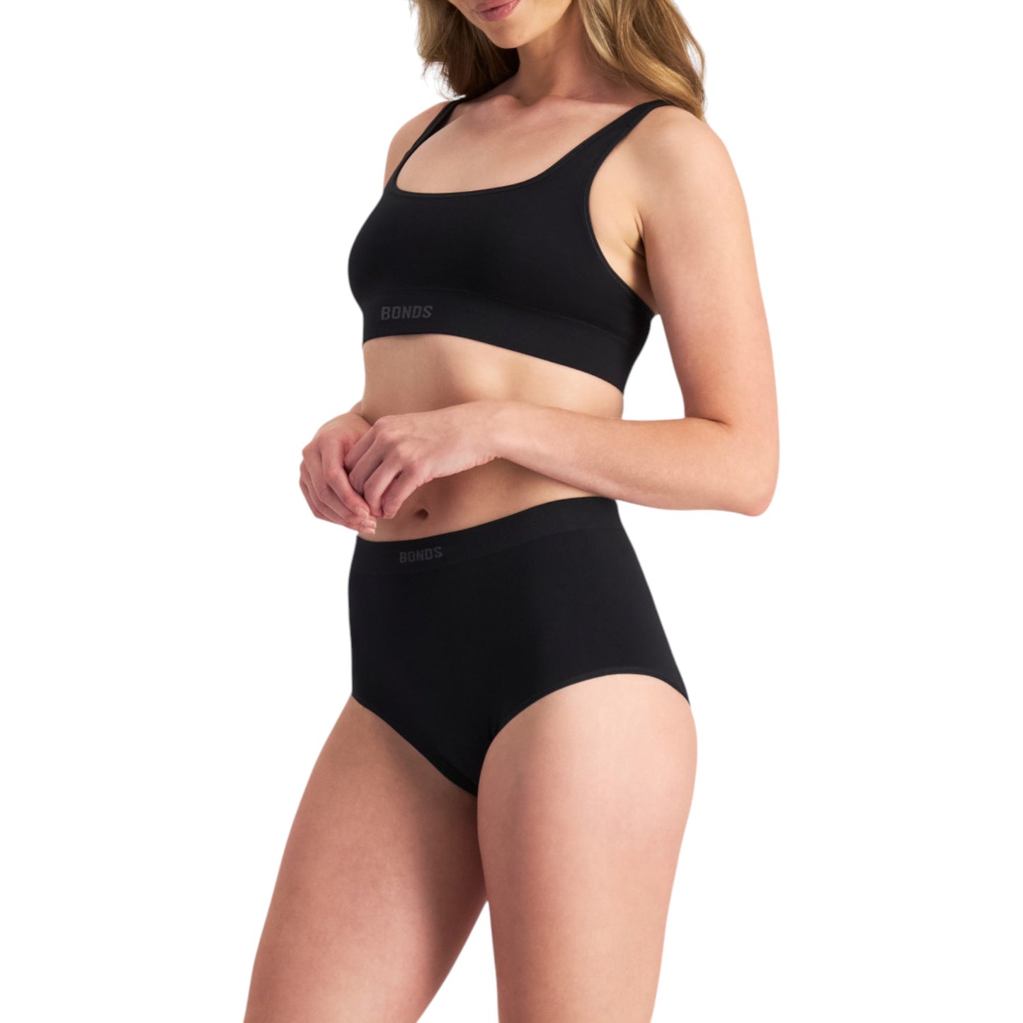 6 Pack Womens Bonds Bases Viscose Bamboo Seamless Full Briefs Underwear Black