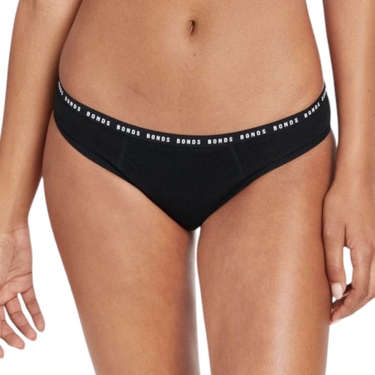 Womens Bonds Bloody Comfy Period Heavy Bikini Briefs Underwear Black