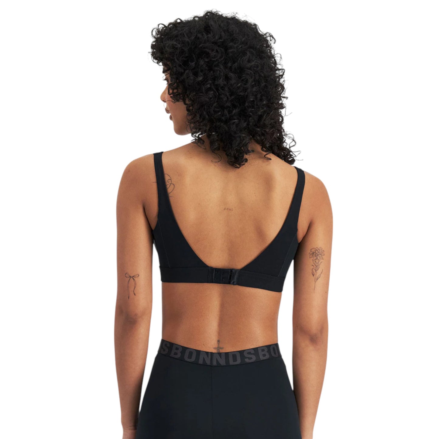 Womens Bonds Chafe Off Crop Bra Black