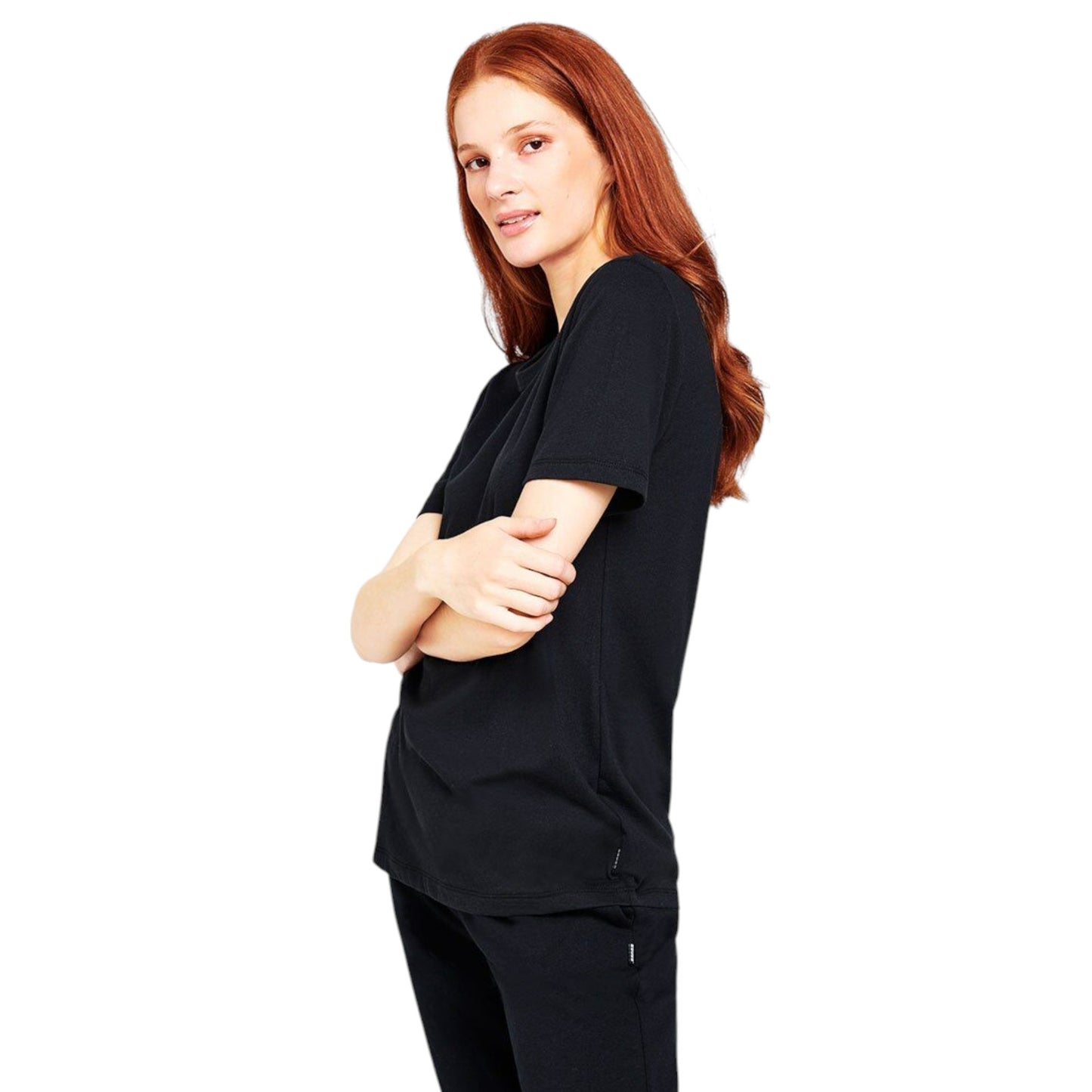 Womens Bonds Core Crew T-Shirt Black